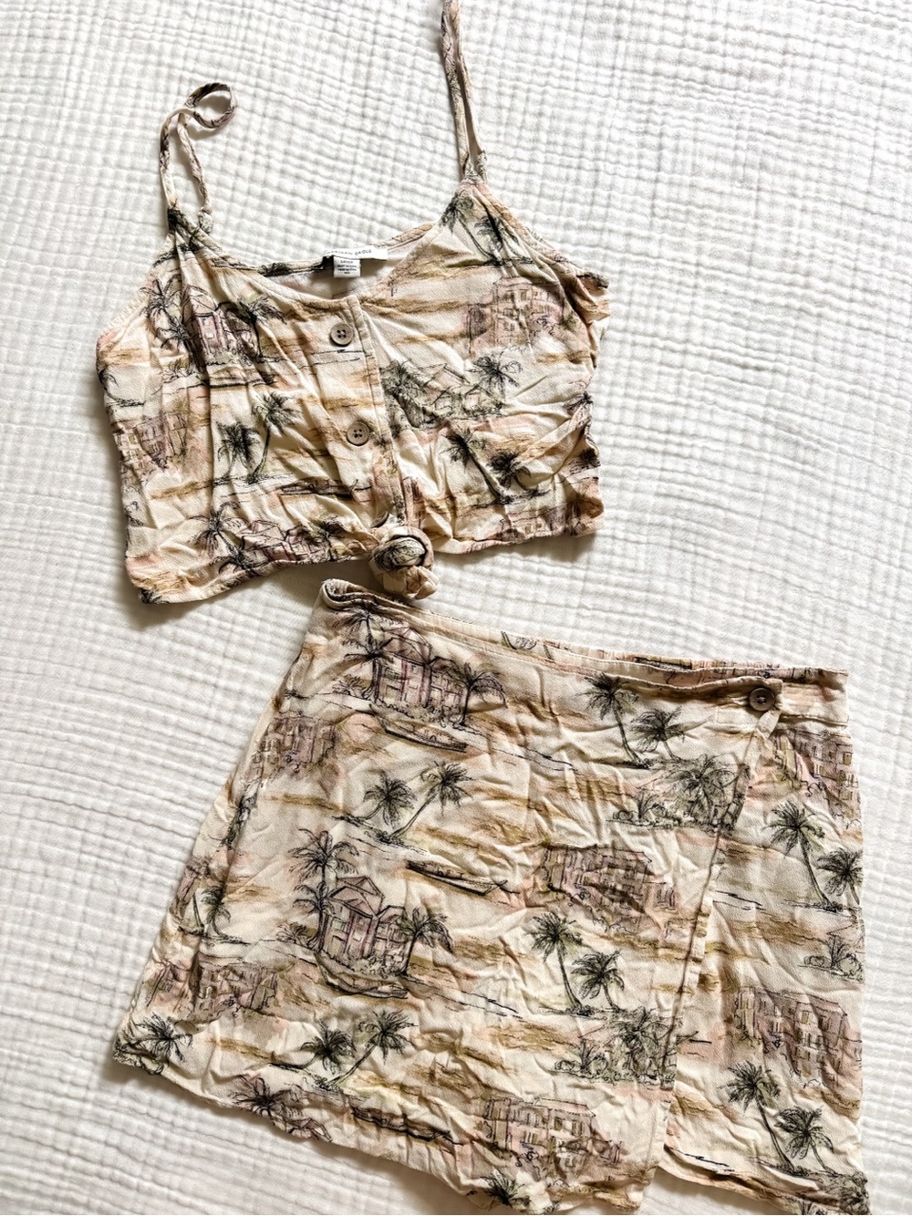American Eagle Island Vacation Skort and Tank Set